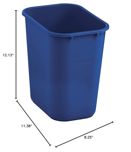 Rubbermaid Commercial Medium Wastebasket, 28 Quart - Blue in Saudi Arabia