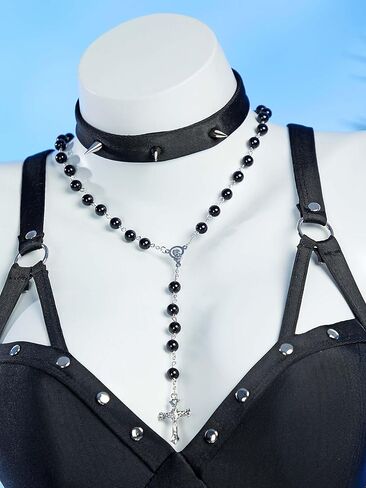 haikyuu Women MisaMisa Goth One Piece Swimsuit Wtih Necklace Bat Ruffle Bathing Suit Gothic Swimwear in Saudi Arabia