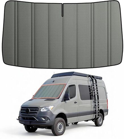 Windshield Cover for Mercedes-Benz Sprinter NCV3/VS30, 2007-current, Insulated Blackout Foldable Windshield Sunshade, AllSeasonGuard in Kuwait