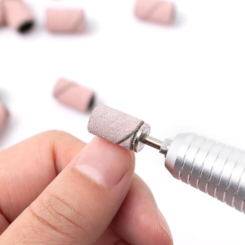 100 Pcs Nail Drill Bits Sanding Bands for Nail Drill 180 Fine Grit Nail File Sanding Bands for Acrylic Nails Gel Manicures and Pedicure in Saudi Arabia