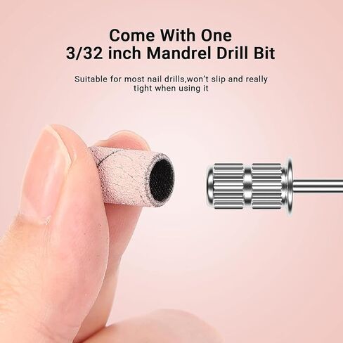 100 Pcs Nail Drill Bits Sanding Bands for Nail Drill 180 Fine Grit Nail File Sanding Bands for Acrylic Nails Gel Manicures and Pedicure in Saudi Arabia