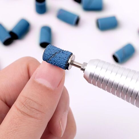100 Pcs Nail Drill Bits Sanding Bands for Nail Drill 180 Fine Grit Nail File Sanding Bands for Acrylic Nails Gel Manicures and Pedicure in Saudi Arabia