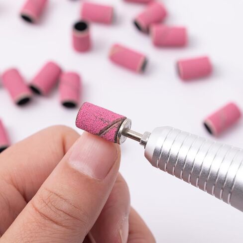 100 Pcs Nail Drill Bits Sanding Bands for Nail Drill 180 Fine Grit Nail File Sanding Bands for Acrylic Nails Gel Manicures and Pedicure in Saudi Arabia