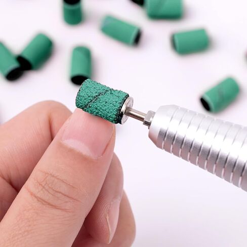 100 Pcs Nail Drill Bits Sanding Bands for Nail Drill 180 Fine Grit Nail File Sanding Bands for Acrylic Nails Gel Manicures and Pedicure in Saudi Arabia