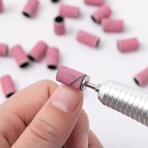 100 Pcs Nail Drill Bits Sanding Bands for Nail Drill 180 Fine Grit Nail File Sanding Bands for Acrylic Nails Gel Manicures and Pedicure in Saudi Arabia