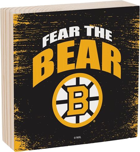 ديكور طاولة خشبي من NHL Boston Bruins، علامات صندوق خشبي للهوكي، ديكورات للمنزل، المكتب، المطبخ، الرف، أو كهف الرجل in Saudi Arabia