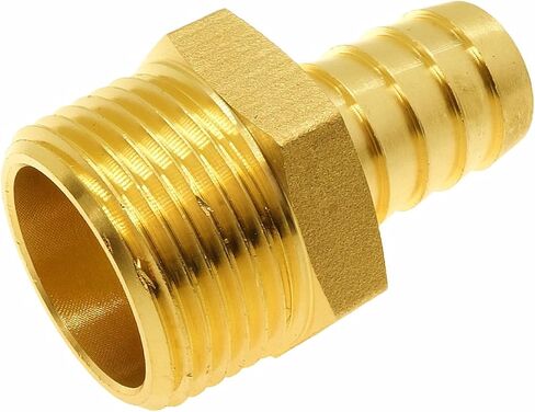 1 Piece 3/4" Barb to 1 NPT Male Pipe Air Hose Fittings Brass Hose Barb Adapter in Saudi Arabia