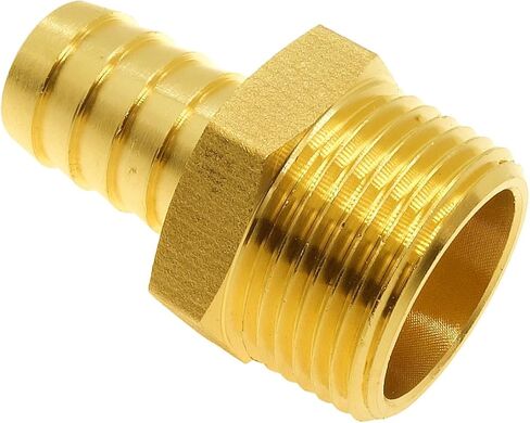1 Piece 3/4" Barb to 1 NPT Male Pipe Air Hose Fittings Brass Hose Barb Adapter in Saudi Arabia