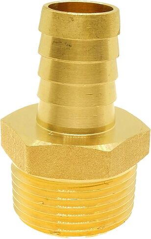 1 Piece 3/4" Barb to 1 NPT Male Pipe Air Hose Fittings Brass Hose Barb Adapter in Saudi Arabia