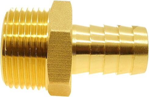 1 Piece 3/4" Barb to 1 NPT Male Pipe Air Hose Fittings Brass Hose Barb Adapter in Saudi Arabia