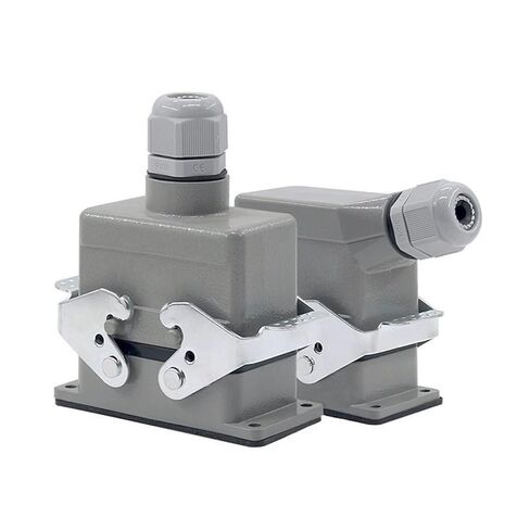 موصلات شديدة التحمل HDC-HE-010-1/2/3/4 F/M 10pin وصلة لولبية 400 فولت/500 فولت 16 أمبير موصل طيران مستطيل صناعي 1 قطعة (HDC-HE-010-1) in Kuwait