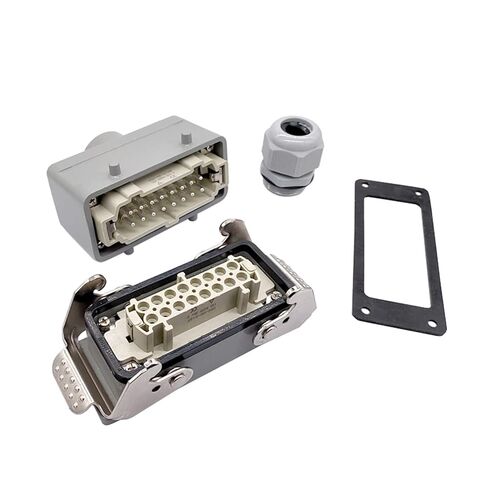 Heavy Duty Connectors HDC-HE-006 Screw Connection 500V Industrial Rectangular Aviation Connector Plug 1Pcs(HDC-HE-006-1-L) in Saudi Arabia