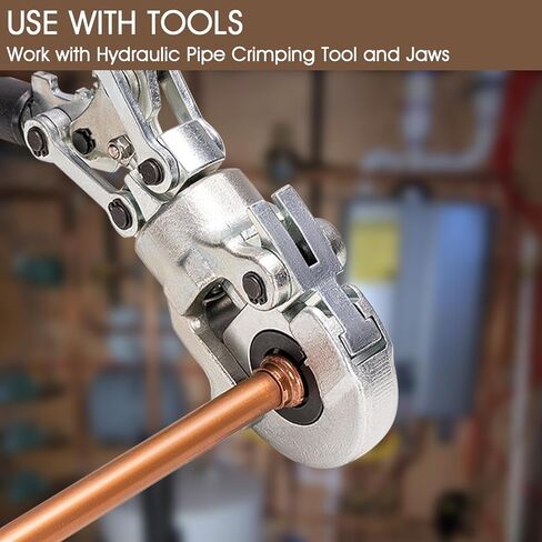 12PK Copper Press Fittings 3/4 inch Coupling with Stop Zero Lead P x P,3/4" Copper Coupling with Stop for Residential,Commercial Plumbing,Outer Diameter 7/8",Use with Hydraulic Press Fitting Tool in Kuwait