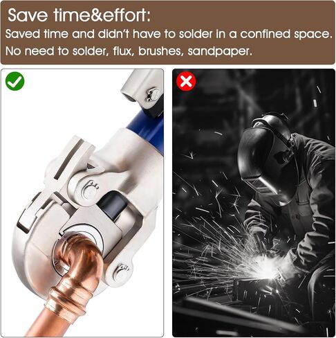 12PK Copper Press Fittings 3/4 inch Coupling with Stop Zero Lead P x P,3/4" Copper Coupling with Stop for Residential,Commercial Plumbing,Outer Diameter 7/8",Use with Hydraulic Press Fitting Tool in Kuwait