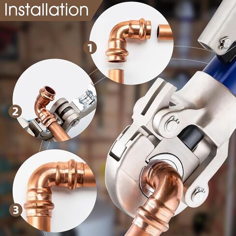 12PK Copper Press Fittings 3/4 inch Coupling with Stop Zero Lead P x P,3/4" Copper Coupling with Stop for Residential,Commercial Plumbing,Outer Diameter 7/8",Use with Hydraulic Press Fitting Tool in Kuwait