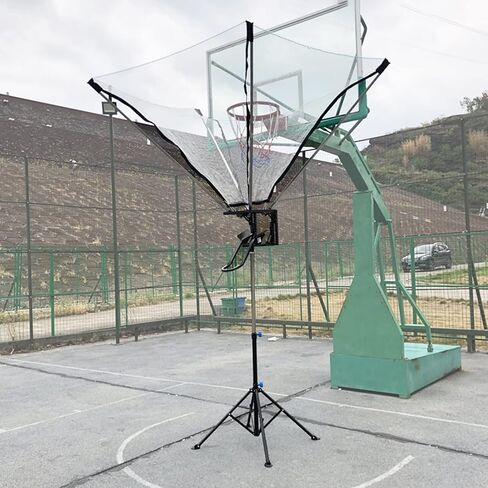 Basketball Hoop Returner Shot Return Apparatus - Metal Shooting Trainer for Time Saving Floor Standing Attachment Aid in Saudi Arabia