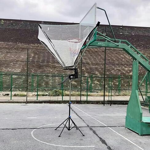 Wall Mounted Basketball Hoop Rebounder Shot Returner Ball Return with Net Metal Holder Court Shooting Aid Trainer Chute Easy to U in Saudi Arabia