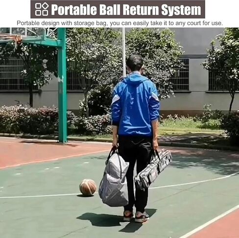 Wall Mounted Basketball Hoop Rebounder Shot Returner Ball Return with Net Metal Holder Court Shooting Aid Trainer Chute Easy to U in Saudi Arabia