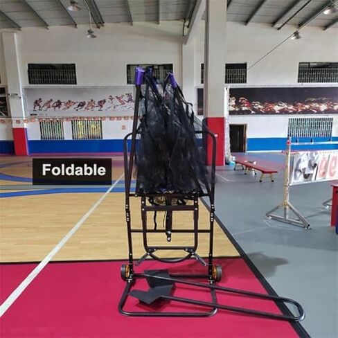 Shot Basketball Returner Hoop Return Attachment on Wheels Heavy Duty Training for Ball Trainers Black Rebounds Nets in Saudi Arabia