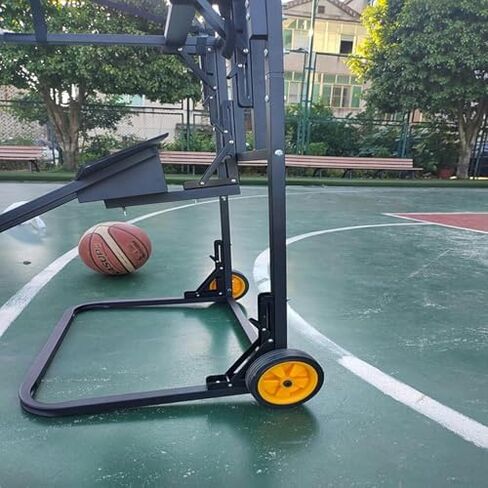 Shot Basketball Returner Hoop Return Attachment on Wheels Heavy Duty Training for Ball Trainers Black Rebounds Nets in Saudi Arabia
