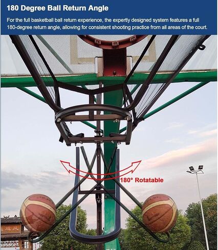 Basketball Hoop Returner Return Attachment Shooting Machine Rocker Arm Lifting Shot NET Rebounder with Wheels Gift for B in Saudi Arabia
