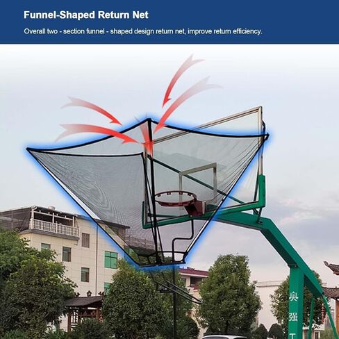 Basketball Hoop Returner Return Attachment Shooting Machine Rocker Arm Lifting Shot NET Rebounder with Wheels Gift for B in Saudi Arabia