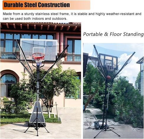 Basketballtrainer Floor Standing Basketball Return Net 8.20.2 Ft Height Portable Shot Returner for Traditional Pole & Wall Mounted Hoops in Saudi Arabia