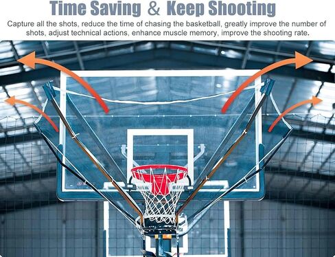 Basketball Hoop Returner Return Attachment Shooting Machine Metal Rebounder Sport for ＆ Rim in Saudi Arabia