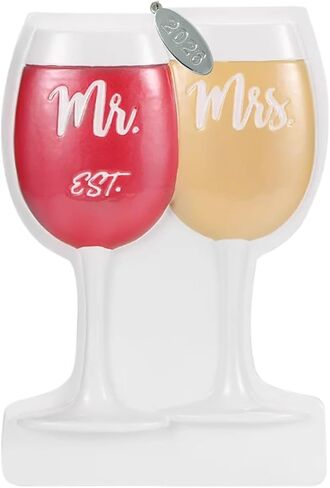Our First Christmas Married Ornament 2024 Wedding Ornament with Happily Ever After, 3D Wedding Cake Ornament w/Gold Trim in Gift Box - can be Personalized at Home in Saudi Arabia
