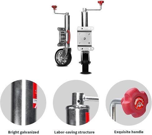 Lift Swivel Trailer Jack, Boat Trailer Jack with Wheel, Heavy-Duty Bolt-On Swivel Jack, 1550Lbs Capacity, 9.85 Lift,8'' Wheel, for Boat, Motorhome, Yacht in Saudi Arabia