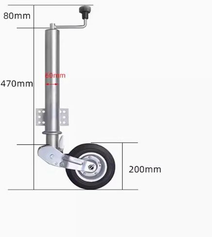 Heavy-Duty Trailer Jack Wheel - Boat Trailer Jack with Wheel, Lift Swivel Trailer Jack, 8 Inches Automatic Guide Wheel, Folding Support Wheel Support, Bearing,A in Saudi Arabia