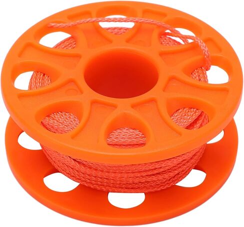 بكرة إصبع للغوص، خط نايلون 30 مترًا مع مشبك مسمار مزدوج الأطراف، برتقالي فلورسنت - تصميم خفيف الوزن، مواد مقاومة للتآكل، مثالية للكهف والتقنية (برتقالي) in Kuwait