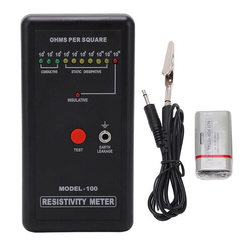 Surface Resistance Tester, Precise Static Electricity Tester for Conductive, Antistatic, Static Dissipative Materials, Easy to Use, with Self Span Calibration, One Key Start in Saudi Arabia