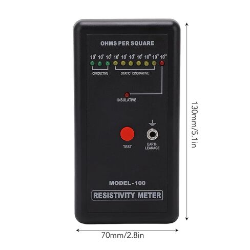 Surface Resistance Tester, Precise Static Electricity Tester for Conductive, Antistatic, Static Dissipative Materials, Easy to Use, with Self Span Calibration, One Key Start in Saudi Arabia