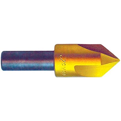 KEO 50582-TiN RH 3Fl C Reamer Countersinks, 0.625" Cutting Diameter, 120 Degree Cutting Angle, 2.25" Cutting Length, 3/8" Shank Diameter, 2.25" Length, HSS, TiN Coating, 5/8", (Pack of 6) in Saudi Arabia