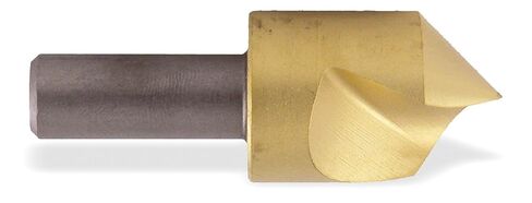 KEO 53340-TiN SF Countersink, 0.75" Cutting Diameter, 100 Degree Cutting Angle, 2.625" Cutting Length, 1/2" Shank Diameter, 2.625" Length, HSS, TiN Coating, 3/4", (Pack of 6) in Saudi Arabia