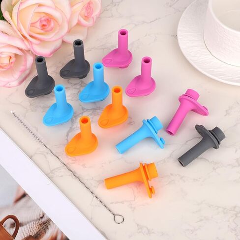 16pcs Replacement Bite Valve for Zak, Silicone BPA-Free Mouthpiece Parts with Cleaning Brush Reusable & Leak-Proof Water Bottle Straw Cup Parts Compatible with Zak Designs Kelso 15oz (4 Colors) in Saudi Arabia
