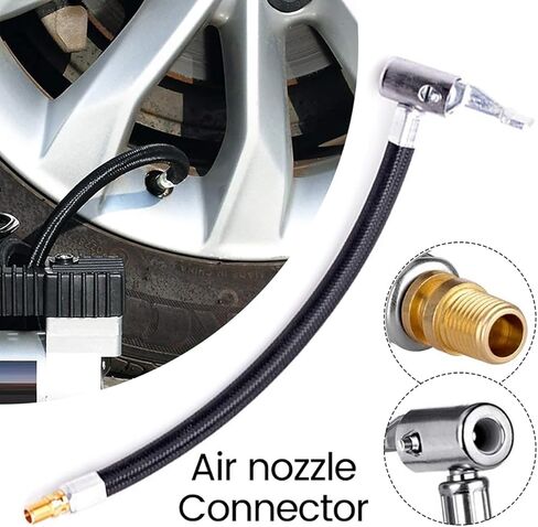 Inflator Pump Hose Adapter Air Tyre Tire Chuck Inflator Pump Hose Adapter Pipe Air Tool Flexible Clip on Air Tyre Tire Chuck Tire Inflation Hose for Motorcycle Car Bicycle Pipe Air Tool in Saudi Arabia