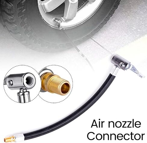 Inflator Pump Hose Adapter Air Tyre Tire Chuck Inflator Pump Hose Adapter Pipe Air Tool Flexible Clip on Air Tyre Tire Chuck Tire Inflation Hose for Motorcycle Car Bicycle Pipe Air Tool in Saudi Arabia