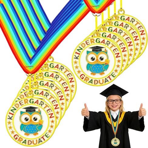 AUGSUN 10 Pack Graduation Medals, Graduation Kindergarten Medallion with Ribbon Preschool Grad Class of 2026 Rewards for Pre-K Gift Ceremony Graduation Party Favors in Saudi Arabia