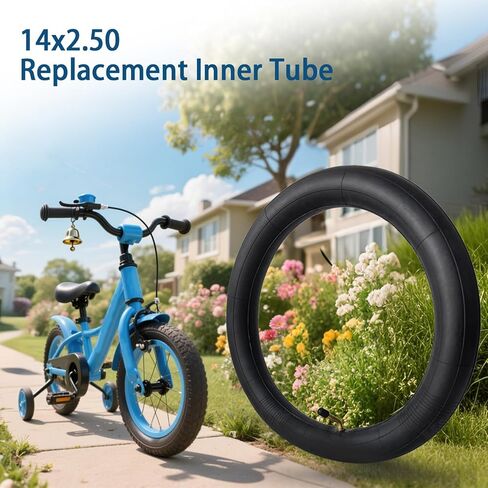 2-حزمة 14x2.50 الأنبوب الداخلي 14x2.5 14x2.10 14x2.125 14x2.25 14x2.40 الأنبوب الداخلي للدراجة 14 بوصة أنبوب الدراجة مع ساق صمام منحني in Kuwait