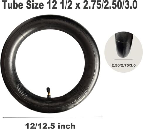 2-حزمة 12.5x2.75 الأنبوب الداخلي 12.5x2.5 12.5x3.0 الأنبوب الداخلي صمام عازمة 12.5x2.75/3.0/2.5 أنبوب بديل in Kuwait