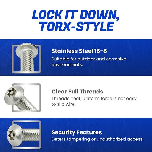 براغي آلة الأمان Fastenere Torx، 3/8-16 × 1/2 بوصة من الفولاذ المقاوم للصدأ، براغي مأخذ كهربائي برأس زر مقاومة للتلاعب لألواح الحائط والألواح والتركيبات والأغطية والحاويات المعدنية، (5 عبوات) in Saudi Arabia