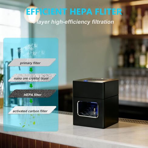 Smokeless Ashtray with Cigarette Lighter,Multifunctional Air Purifier with HEPA Filter,Rechargeable Portable Smoke Removing Ashtray for Indoor in Kuwait