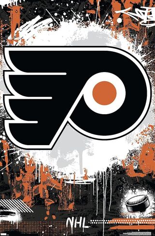 Trends International NHL Philadelphia Flyers - Maximalist Logo 23 Wall Poster, 34L x 22.4W, Premium Unframed Version in Saudi Arabia