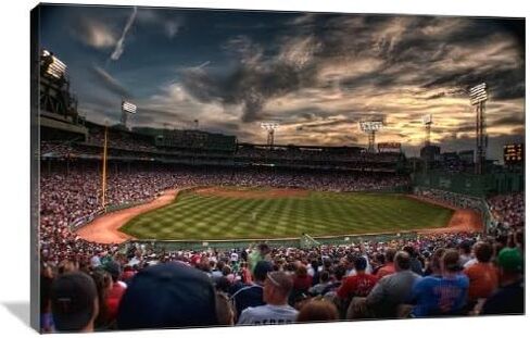 ArtsyCanvas Fenway Park at Sunset مقاس 91.44 سم × 60.96 سم، لوحة فنية جدارية من القماش مغلفة في المعرض in Saudi Arabia