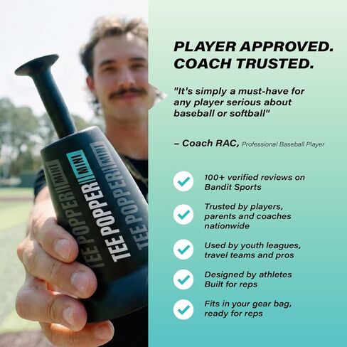 تي شيرت بوبر صغير لتدريب البيسبول من بانديت سبورتس، تي شيرت الضرب للتأرجح المثالي، تدريب البيسبول على الضرب بدون إبريق (تتضمن كرة بوبر صغيرة واحدة) in Kuwait