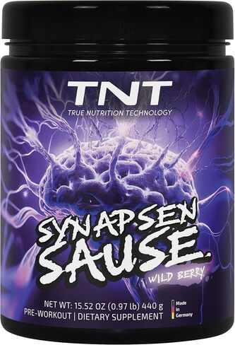 TNT Synapsensause "Wild Berry" (440 g) • Pre-Workout Booster • Fitness & Bodybuilding• Training Booster with L-Citrulline, Caffeine & Guarana • Laboratory Tested, Made in Germany in Saudi Arabia