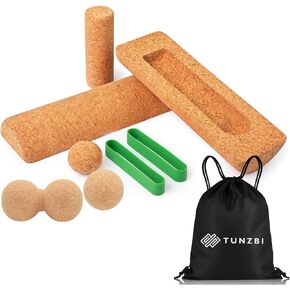 2 in 1 Premium Cork Balance Board with Peanut Massage Ball, Foot Strengthener Kit for Stability Training, Natural Cork Foot Balance Trainer, Non Slip Surface for Home Gym Travel Workout, Exercise Equipment in Saudi Arabia