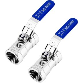 2 Pack 304 Stainless Steel 1" Ball Valves, NPT Female Shut Off Valve with Locking Handle Heavy Duty 1000 WOG for Water, Oil, and Gas in Kuwait